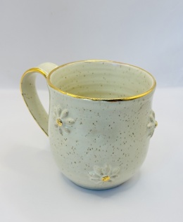 Kubek ceramiczny „Złoty Poranek - Stokrotki