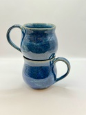Kubek ceramiczny niebieska baryłka ok 350 ml
