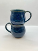 Kubek ceramiczny niebieska baryłka ok 350 ml