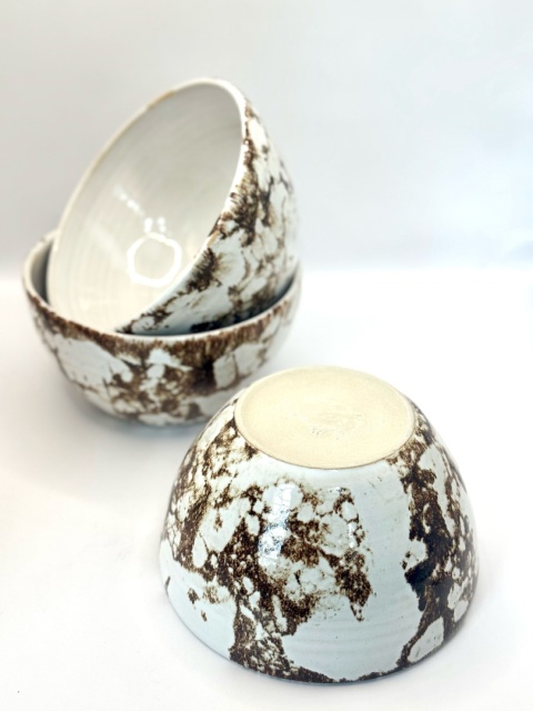 Marmurkowa miska ceramiczna ok 400 ml